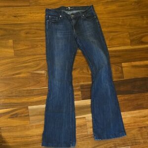 7 For All Mankind Medium Blue Flare Jeans